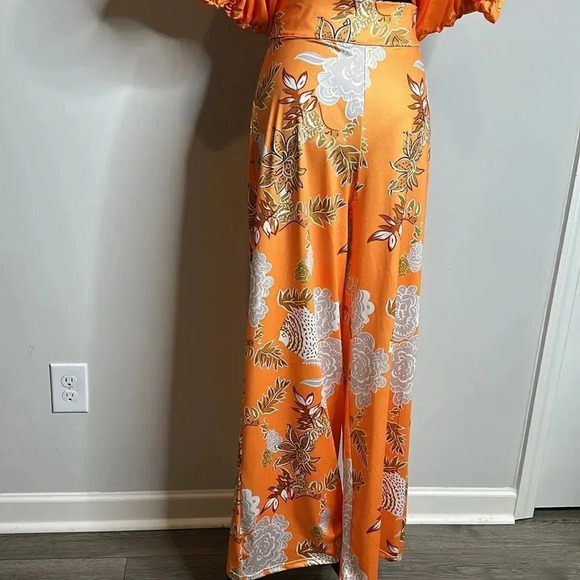 Floral Print Wide Leg Pants - Picture 8 of 12